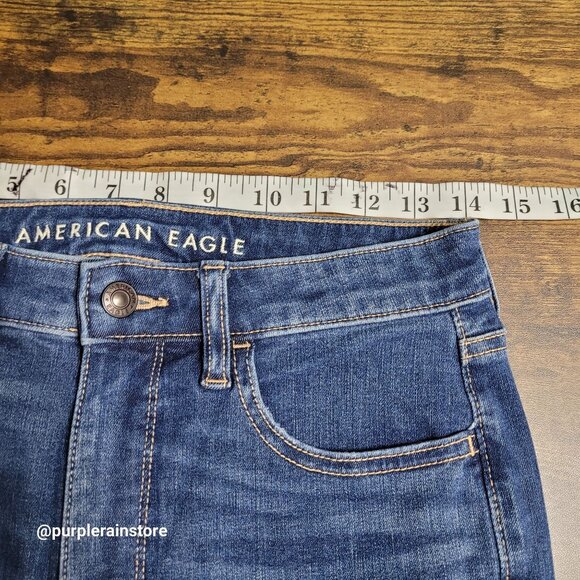 American Eagle Dream Jeans 8 XS Jegging Super Hi Rise Tummy Control Medium Wash - Picture 9 of 14